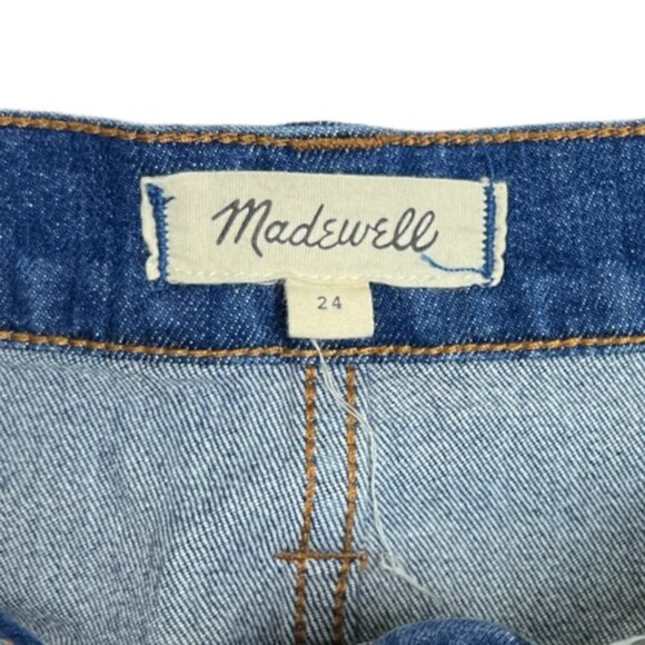 Madewell Stretch Denim Straight Mini Skirt in Step Hem Edition - sz 24 - Picture 7 of 7